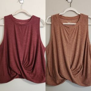 2 Old Navy Women's Breathe On Twist Front Tank Top Size XL